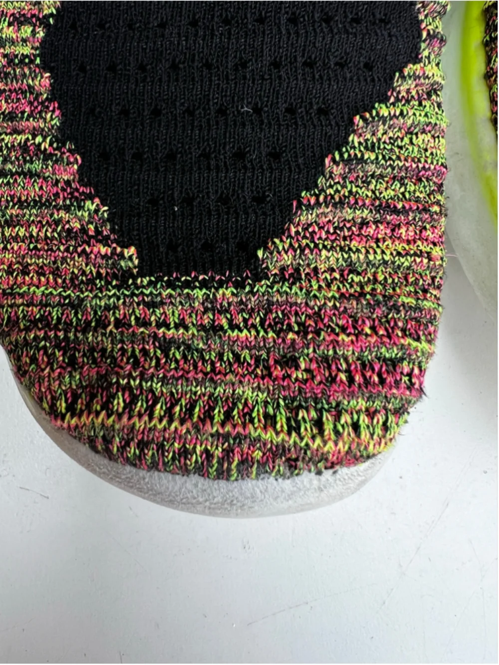 Nike Free RN Flyknit Shoes Womens 9.5 Yellow Multicolor Running Lace Up - Picture 13 of 13